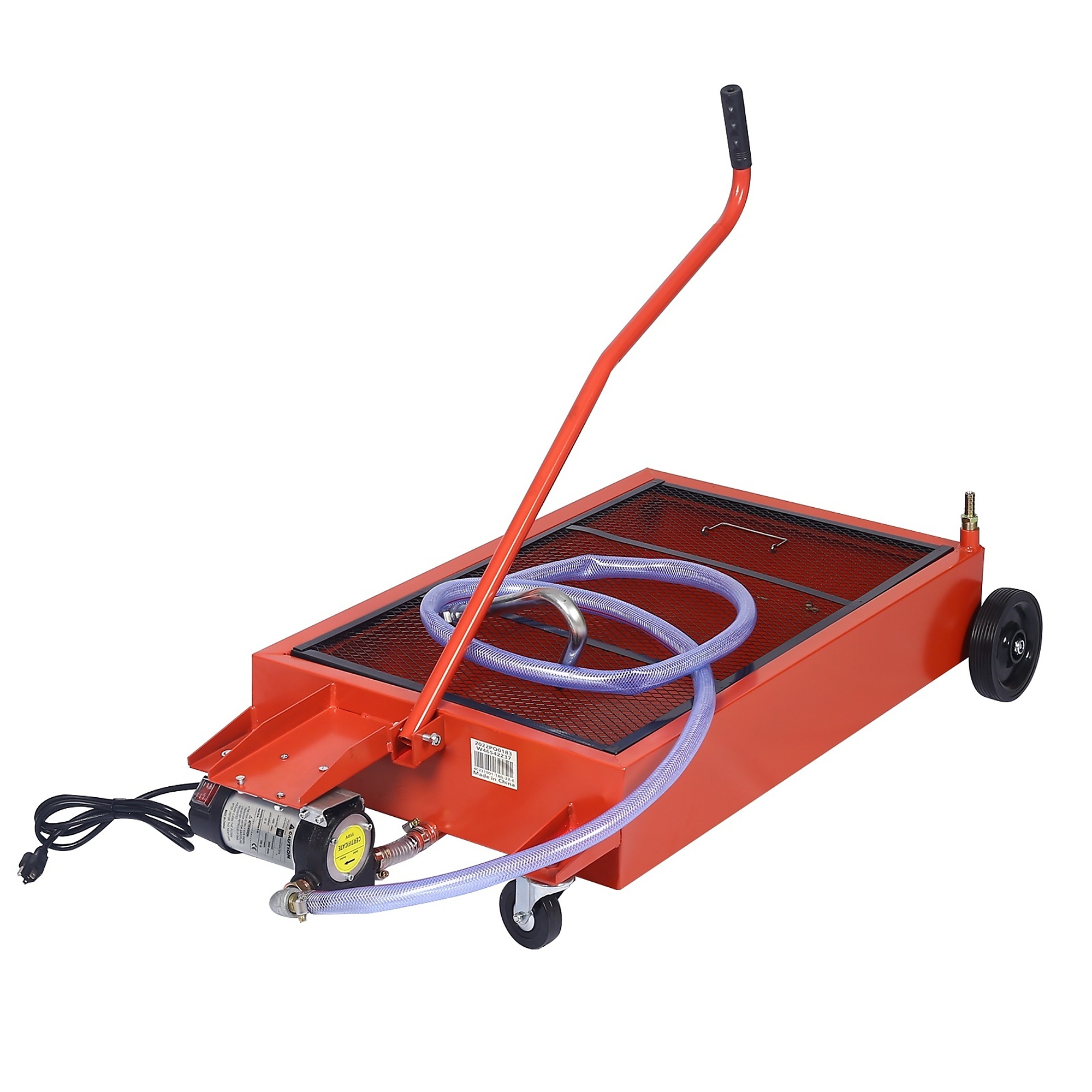 BlackTeck Low-Profile Oil Drain — 17 Gal., Electric Pump, 7ft. Hose, Heavy-Duty Steel, Model# N2-42237